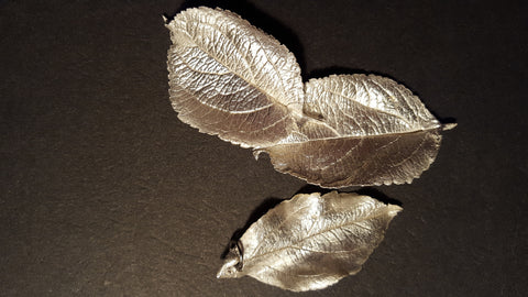 Hand made silver leaves