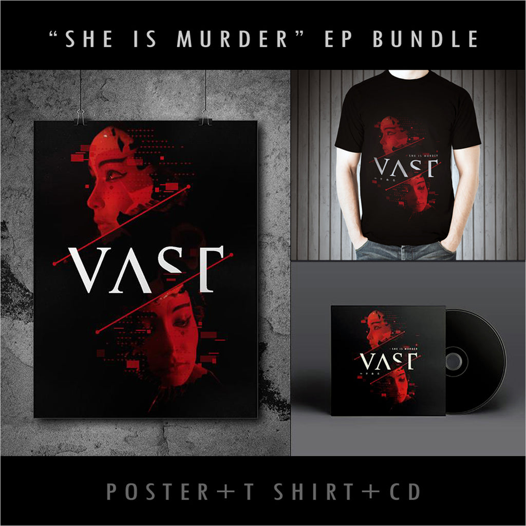 "She Is Murder" Poster, T-Shirt and E.P Bundle (first 500 EPs are signed and numbered)