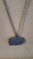 Vast pure silver necklace with rustic patina